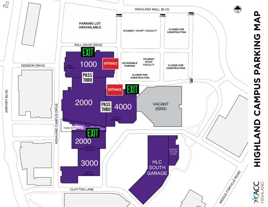 ACC Highland Updates Parking Changes ACC Facstaff Infohub