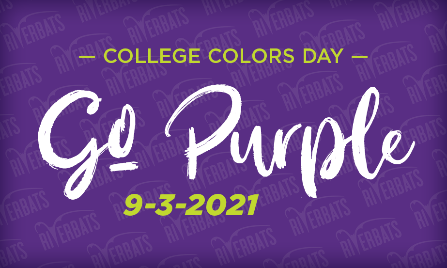 Go Purple on 9/3 for College Colors Day!