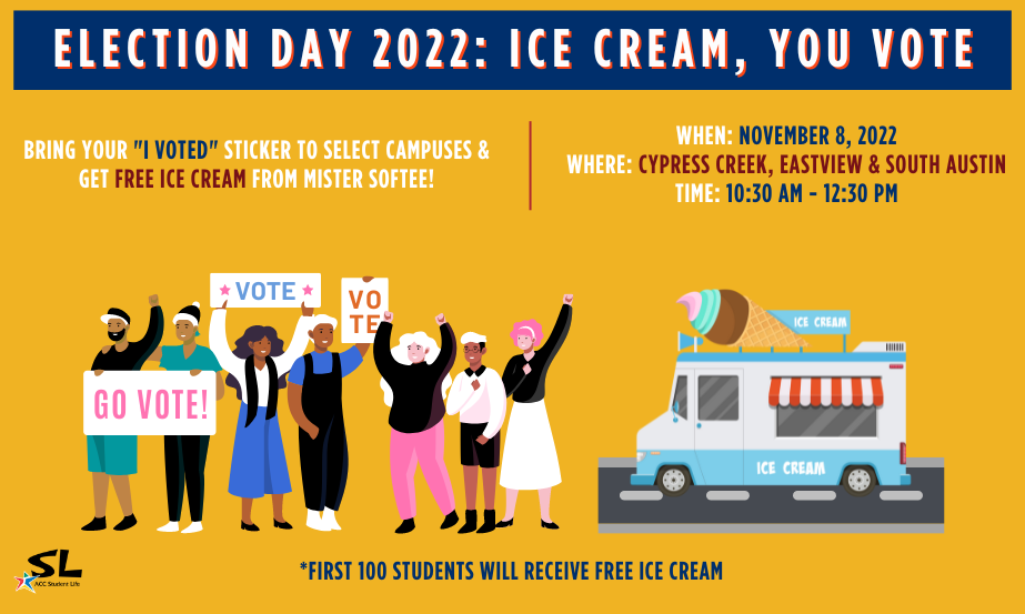 Free ice cream for students who vote on Election Day