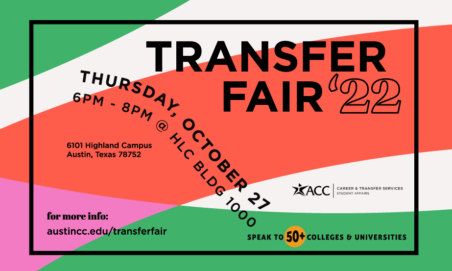 Meet with more than 50 universities at the ACC Transfer Fair