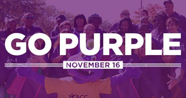 Go Purple on Wednesday, 11/16