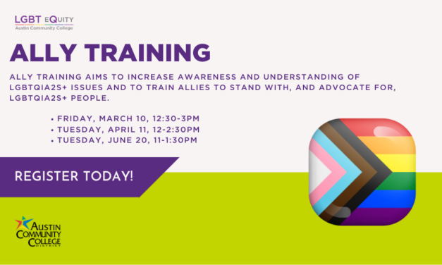 Become an ALLY! Register for a spring training