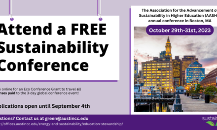 Submit a grant application to attend a FREE Sustainability Conference in Boston