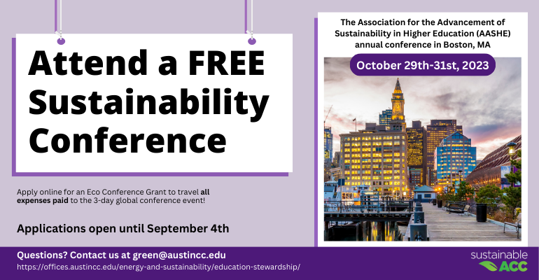 Submit a grant application to attend a FREE Sustainability Conference in Boston