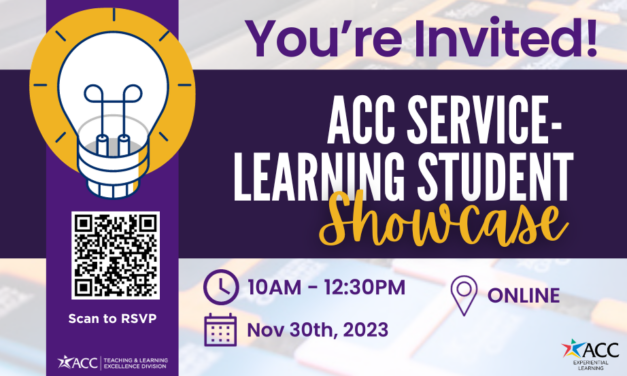 Join us for the Online ACC Service-Learning Student Showcase