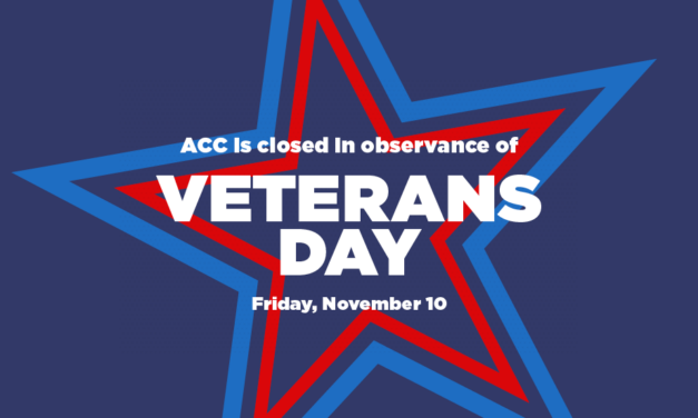 ACC honors military veterans with events, Veterans Day closure