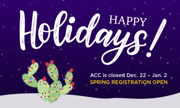ACC closed for winter break December 22 through January 2
