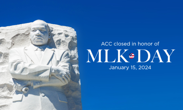 ACC closes in observance of Martin Luther King Jr. Day