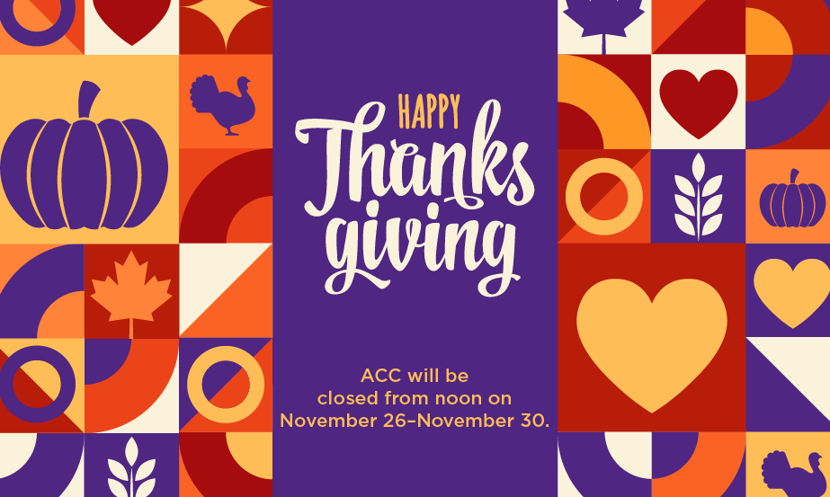 ACC Closed in Observance of Thanksgiving