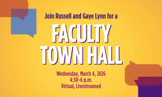 Faculty Town Hall Returns March 4