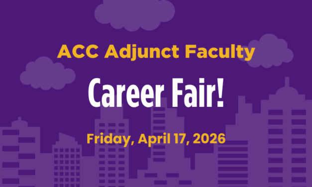 Explore Teaching Opportunities at ACC: Adjunct Career Fair Set for April 17