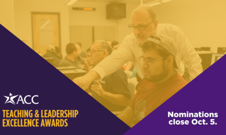 ACC Teaching and Leadership Excellence Award Nominations Now Open