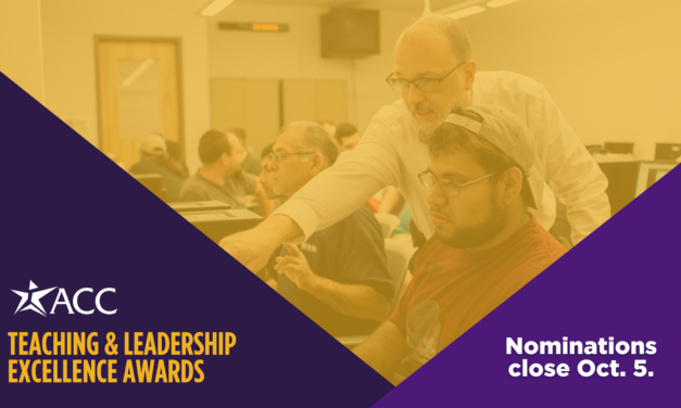 ACC Teaching and Leadership Excellence Award Nominations Now Open