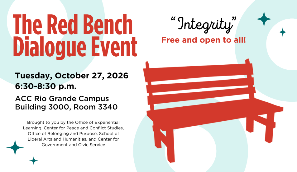 RSVP for the Fall 2026 Red Bench Dialogue Event: Integrity