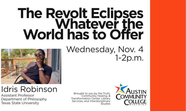 Engage With Author Idris Robinson at ACC’s Upcoming Author Talk on Nov. 4